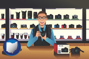 a camera shop - with Ohio icon