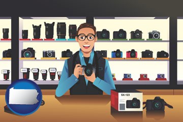 a camera shop - with Pennsylvania icon