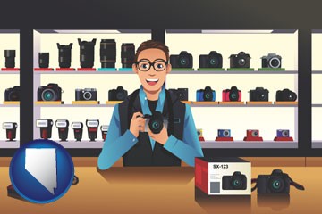 a camera shop - with Nevada icon